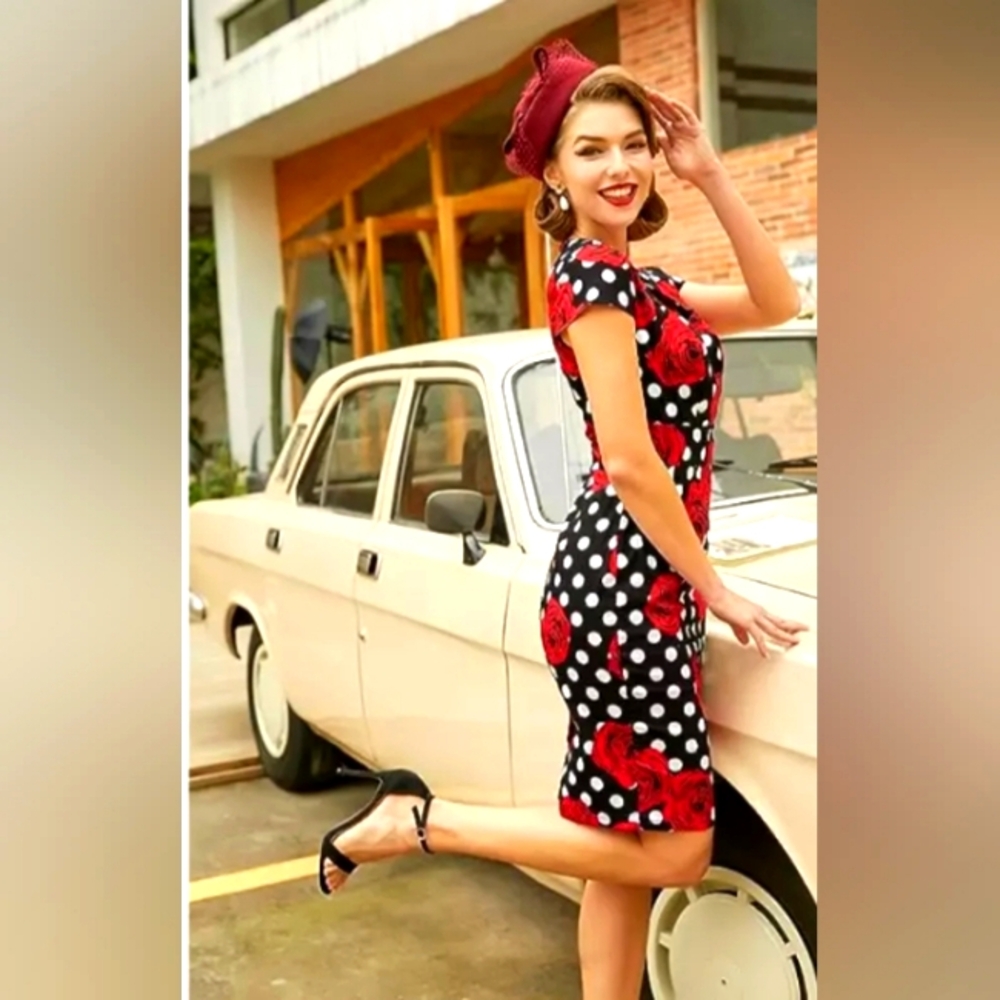 NWT Grace Karin Womens 50s 60s Vintage Pencil Dress Bodycon Cap Sleeve Dress